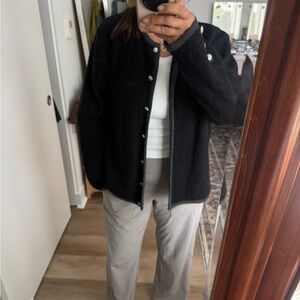 Karen Scott Black Button-Front Women's Jacket